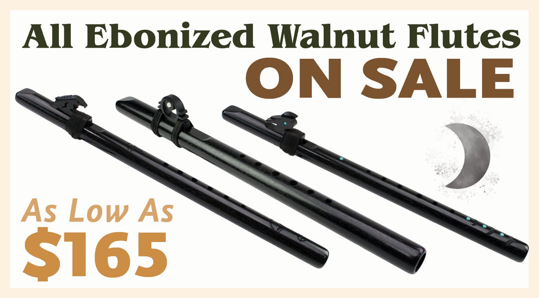 Midnight Markdown Sale: Ebonized Walnut Flutes & Black Accessories