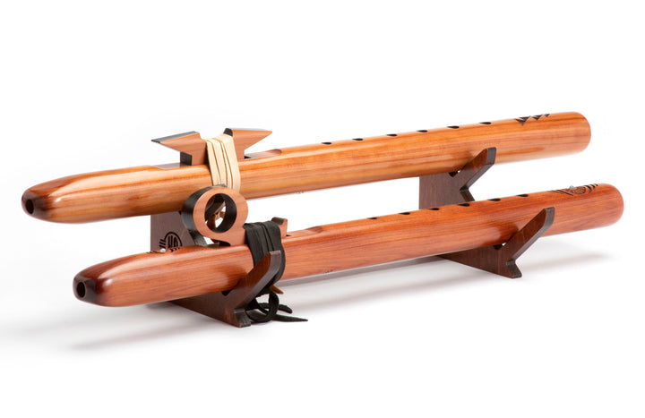 Two Flute Branch Stand - Cognac