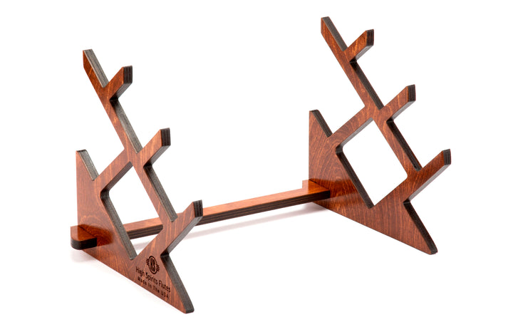 Multi Flute Elevated Stand - Cognac