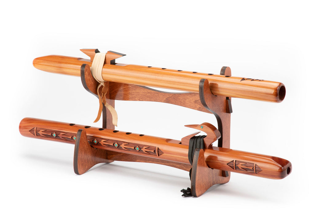 High Spirits Flutes Double Flute Eco Stand-Cognac