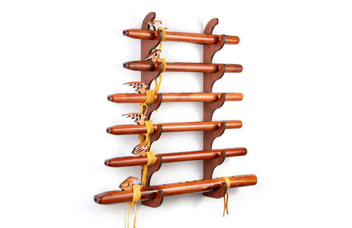 Six Flute Eco Wall Display: Cognac