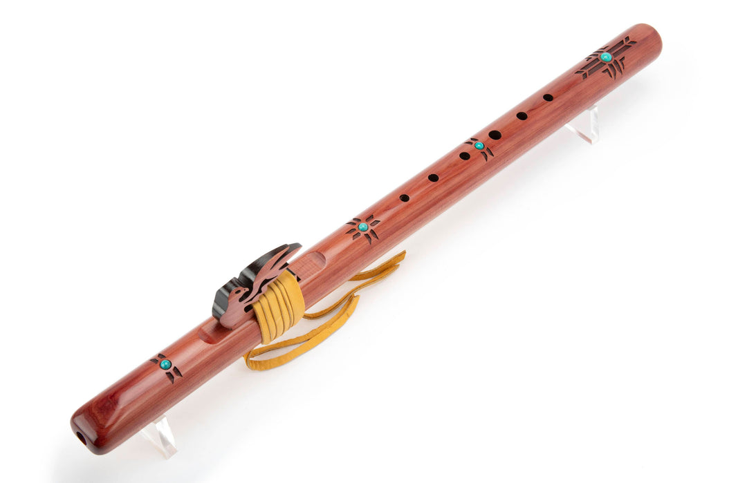 High Spirits Flutes Preservation Red Tail Hawk 'G' with Turquoise Flute