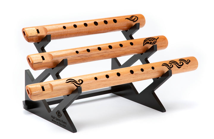 Multi Flute Elevated Stand - Black