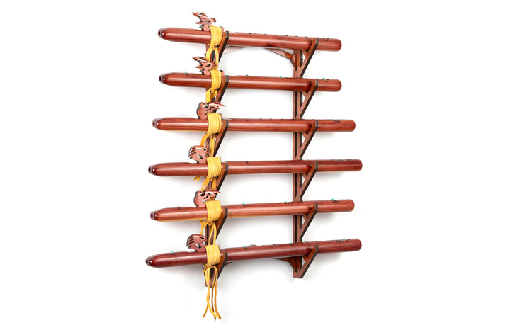 Six Flute Branch Wall Display: Cognac