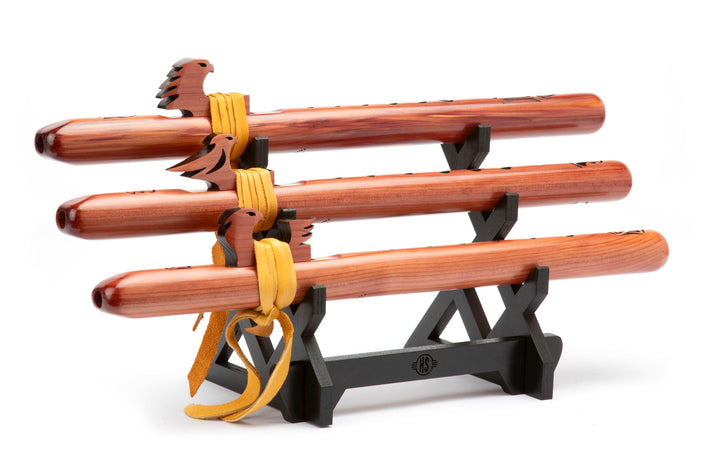 Triple Pocket Flute Stand-Black
