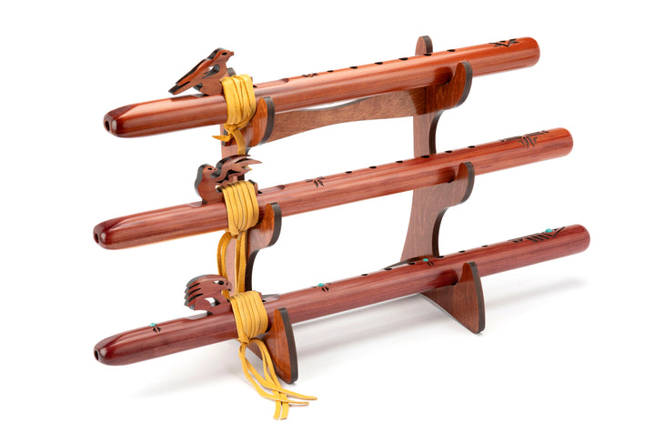 Triple Flute Eco Stand-Cognac