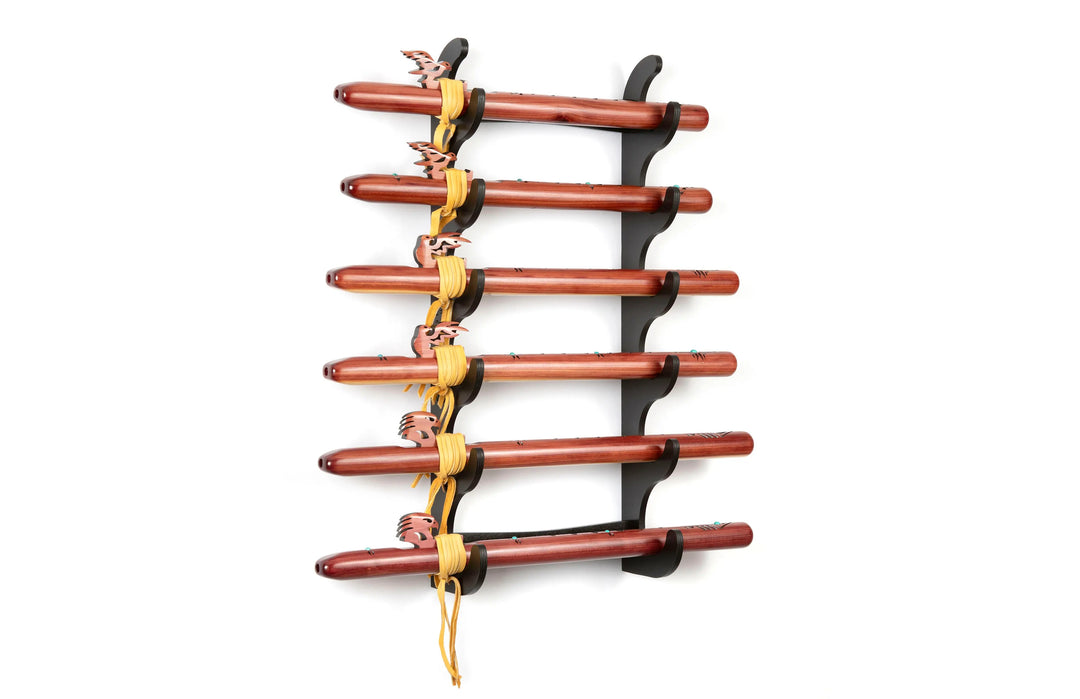 High Spirits Flutes Six Flute Eco Wall Display - Black