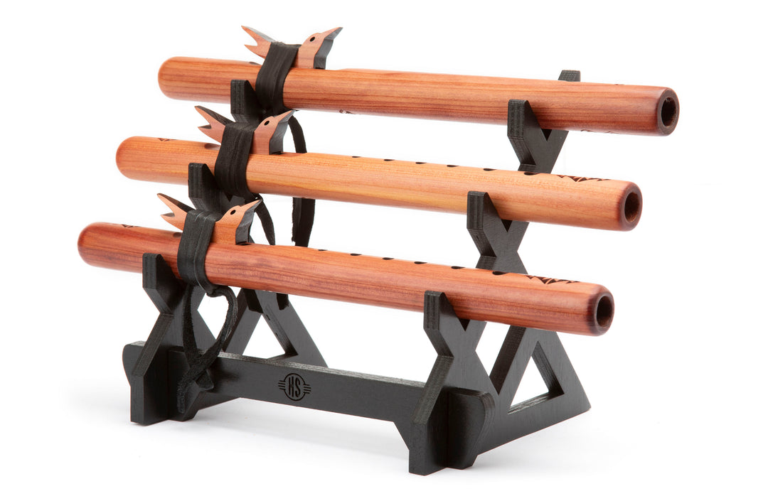 Triple Pocket Flute Stand-Black