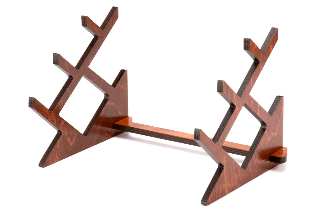 Multi Flute Elevated Stand - Cognac