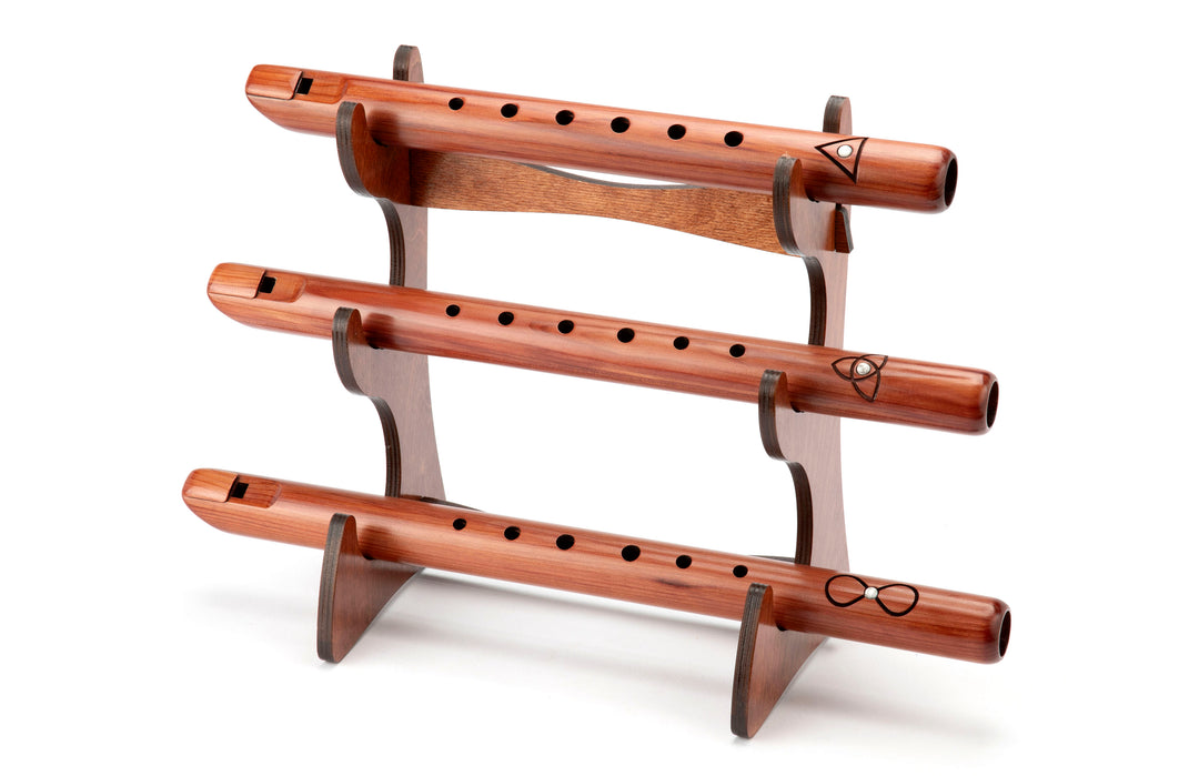 Triple Flute Eco Stand-Cognac