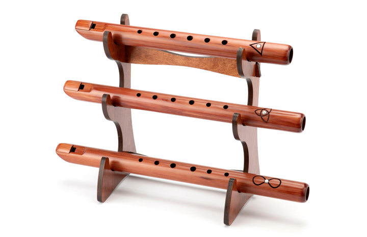 Triple Flute Eco Stand-Cognac