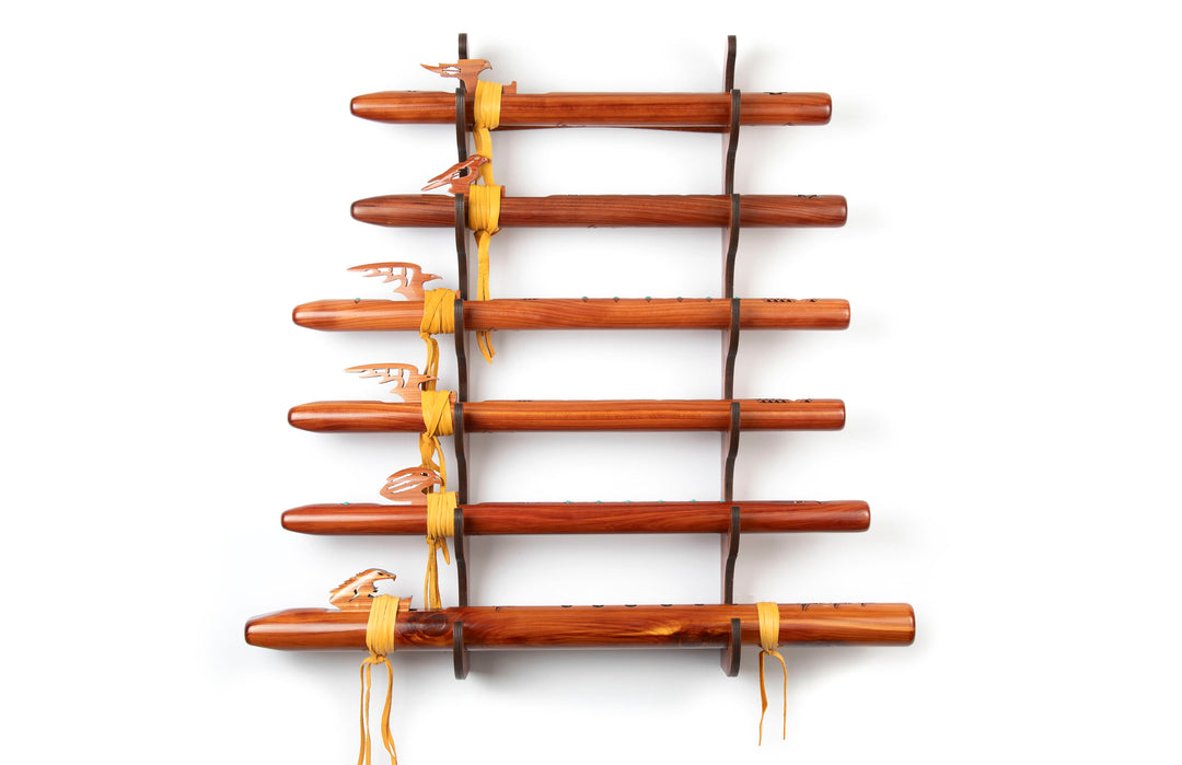 Six Flute Eco Wall Display: Cognac