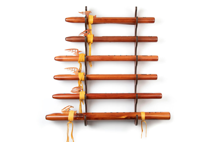 Six Flute Eco Wall Display: Cognac