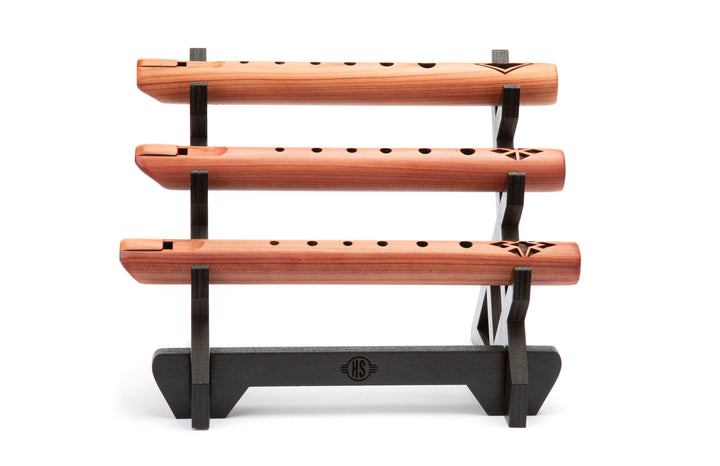 Triple Pocket Flute Stand-Black