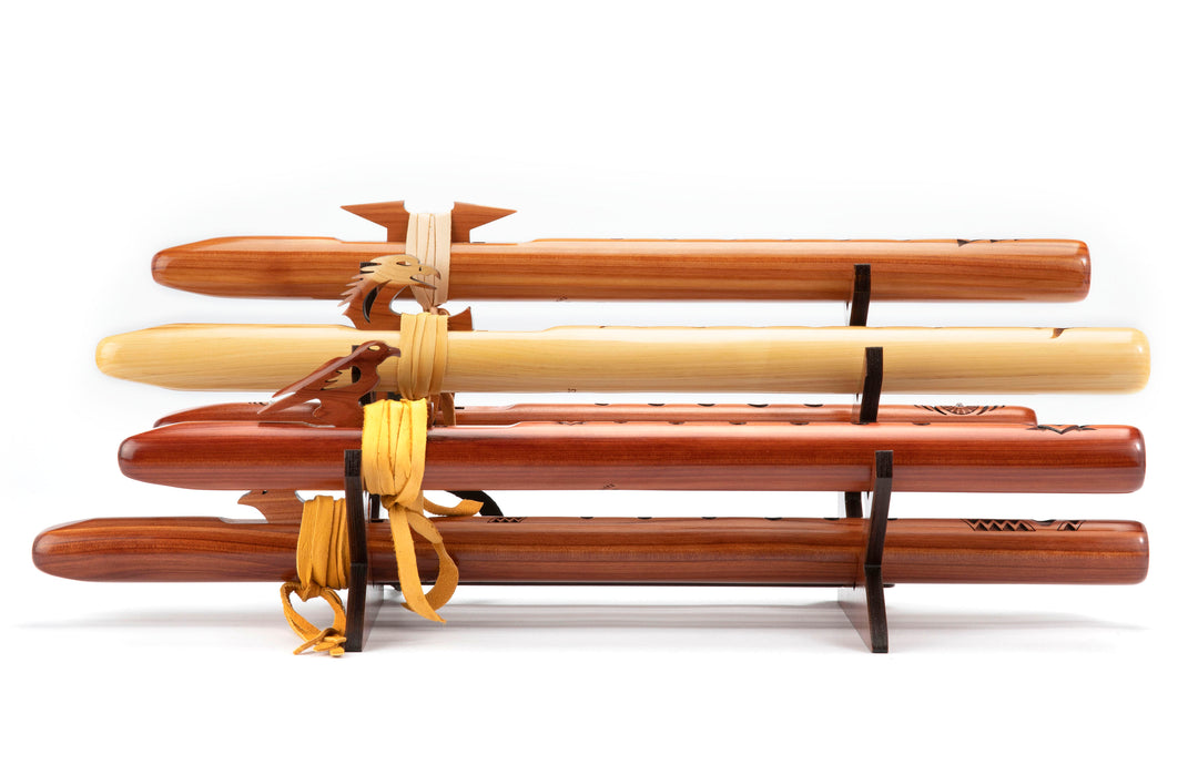 Multi Flute Elevated Stand - Cognac