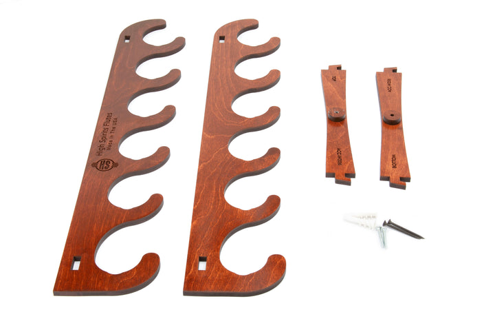 Six Flute Eco Wall Display: Cognac