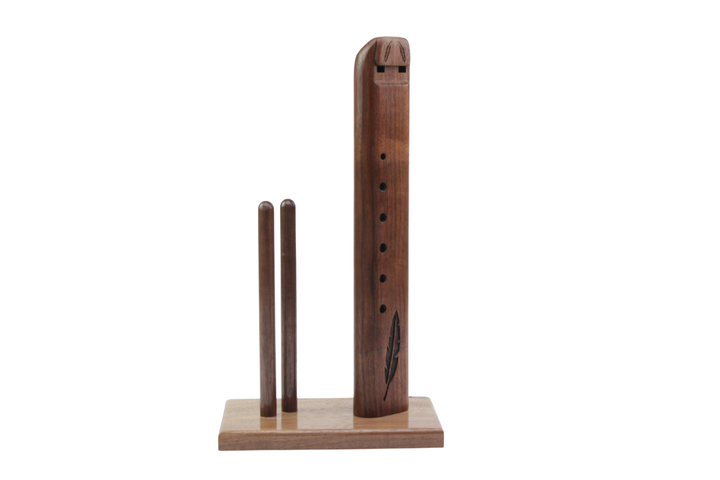 Two Nova Flute Stand - Walnut