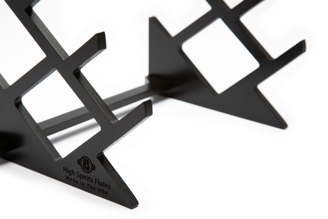 Multi Flute Elevated Stand - Black