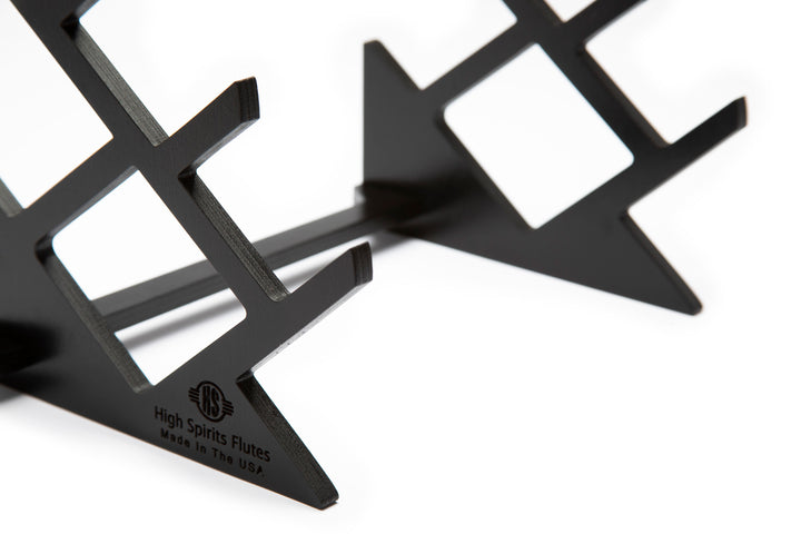 Multi Flute Elevated Stand - Black