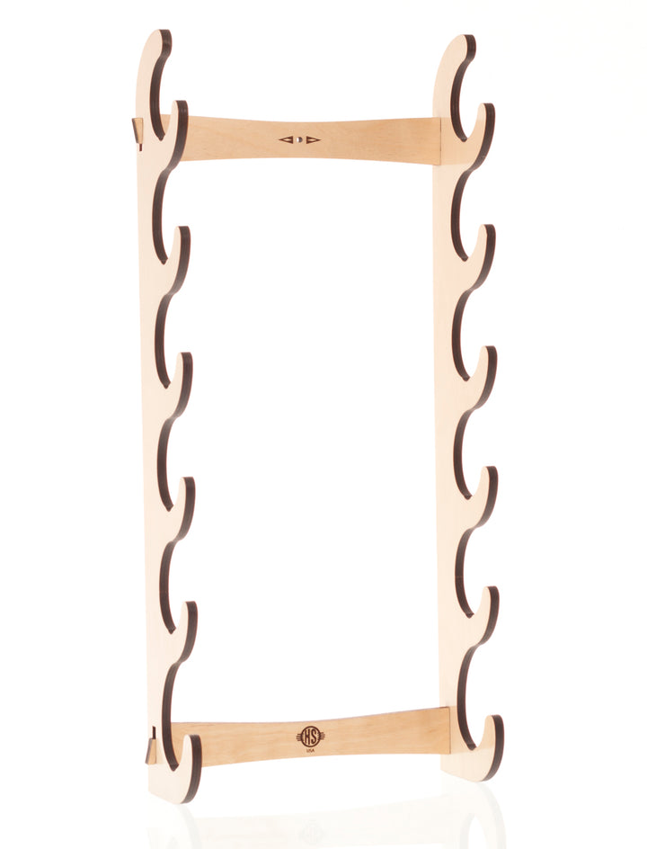 Six Flute Wall Display - Birch