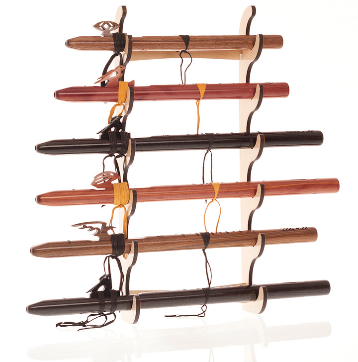 Six Flute Wall Display - Birch