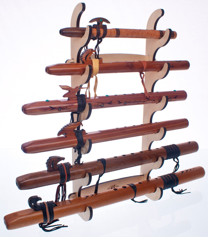 Six Flute Wall Display - Birch