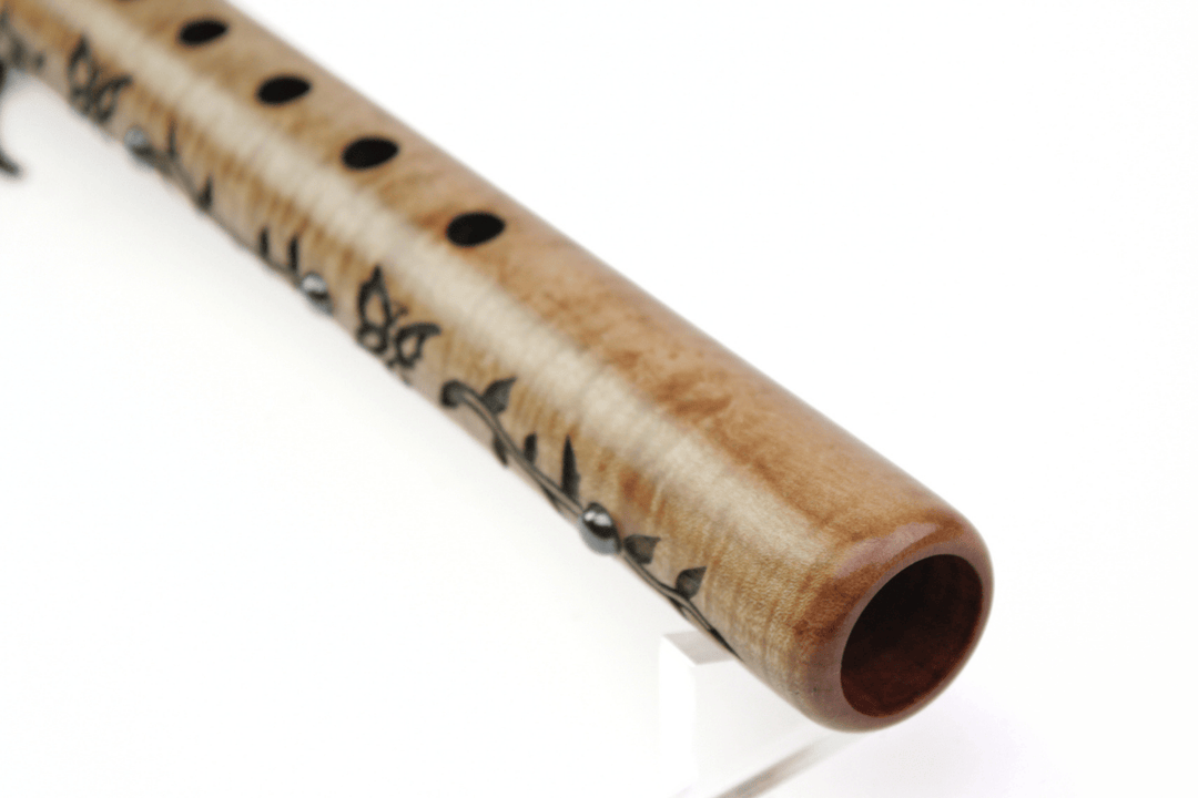High Spirits Flutes Mariposa Signature Flute "F" Quilted Maple