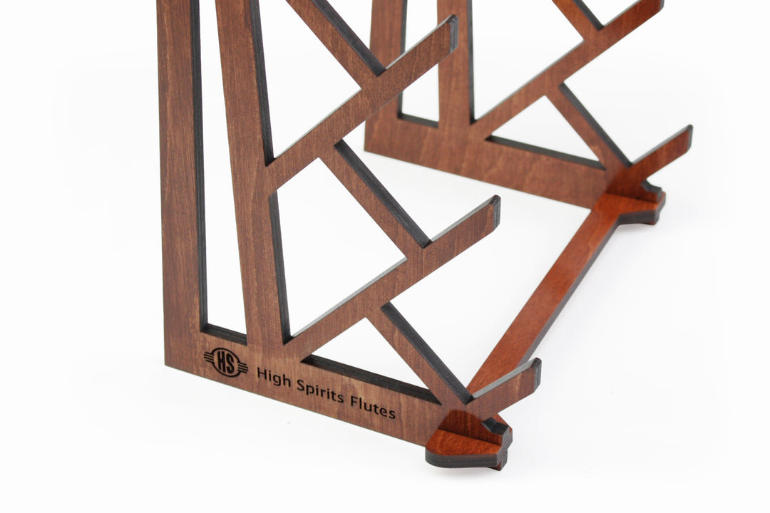 Five Flute Branch Tabletop Stand - Cognac