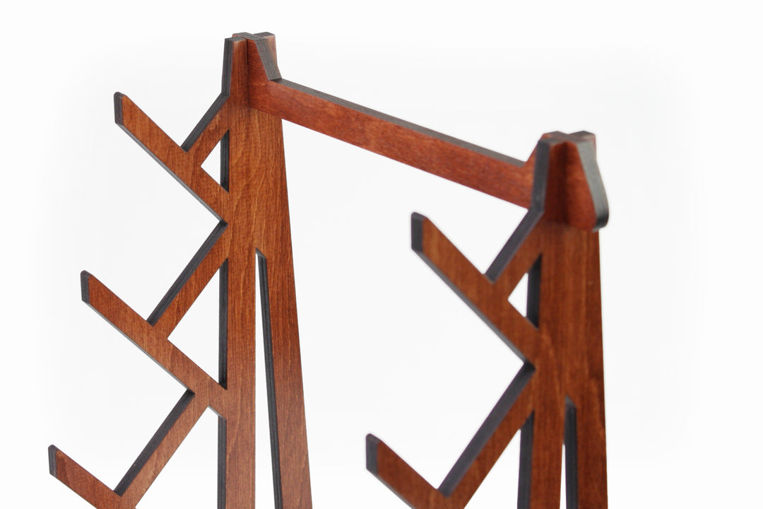 Five Flute Branch Tabletop Stand - Cognac
