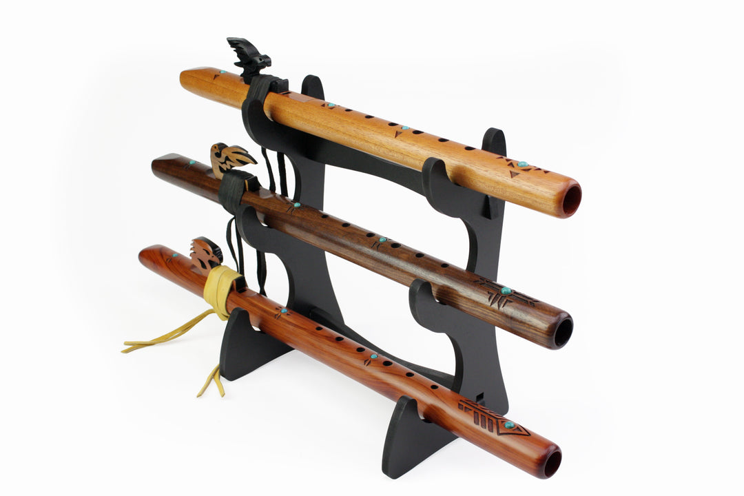 Triple Flute Eco Stand Black