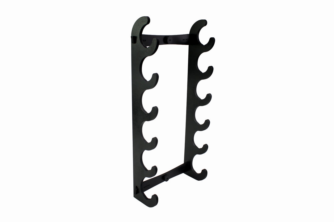 Six Flute Wall Display Black