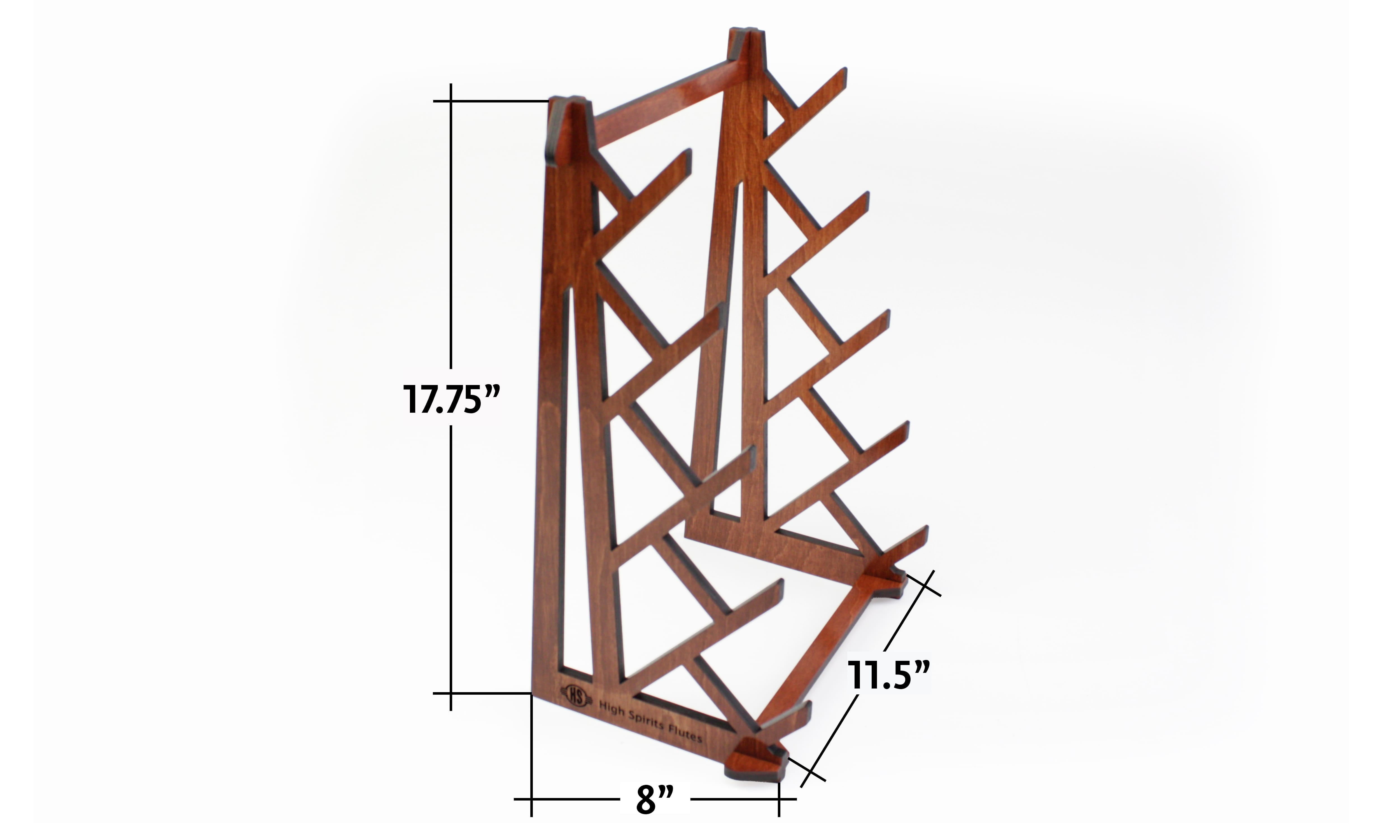 High Spirits Flutes Five Flute Branch Tabletop Stand - Cognac