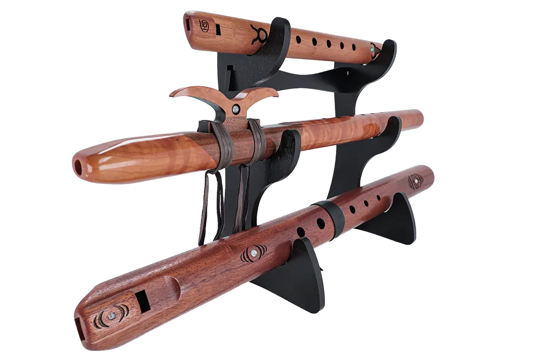 Wholesale High Spirits Flutes Triple Flute Eco Stand: Obsidian Black