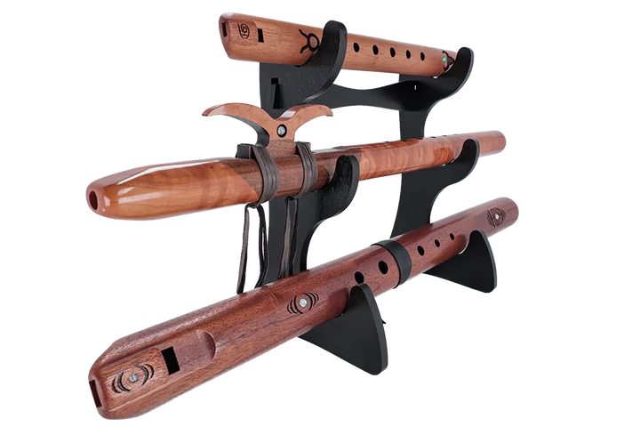 Wholesale High Spirits Flutes Triple Flute Eco Stand: Obsidian Black
