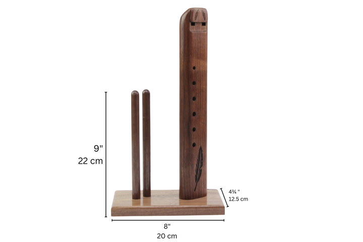 Two Nova Flute Stand - Walnut