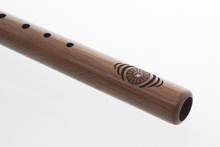 Native American Flute EarthTone 432 Hertz (Hz) Key of G Walnut Moonstone Inlay Engraving 101-W EarthTone(C)