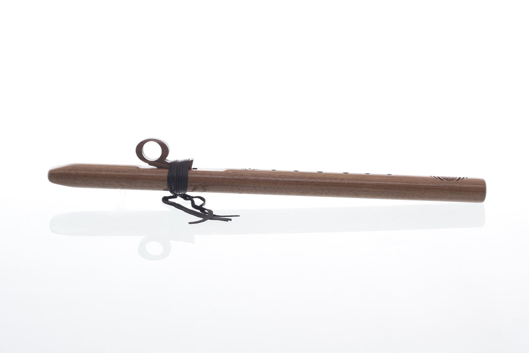 Native American Flute EarthTone 432 Hertz (Hz) Key of G Walnut Moonstone Inlay Side View 101-W EarthTone(C)